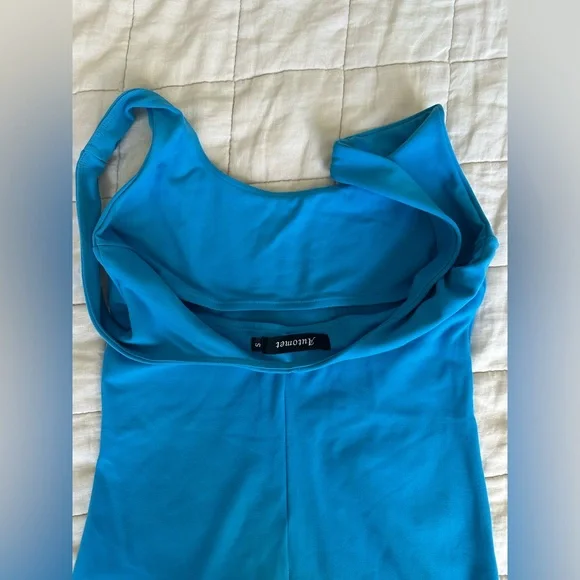 Bright Blue Romper Jumpsuit - Picture 3 of 3